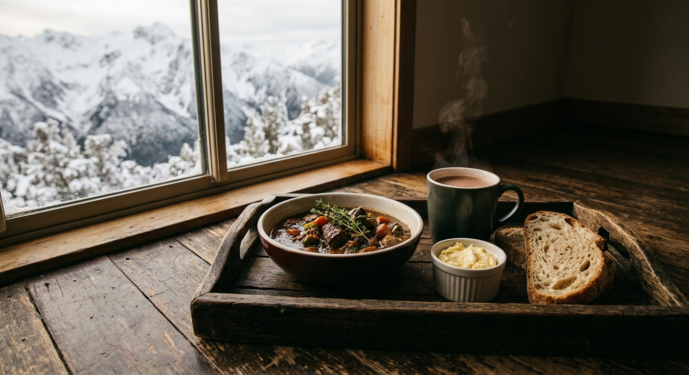 Snow & fireside